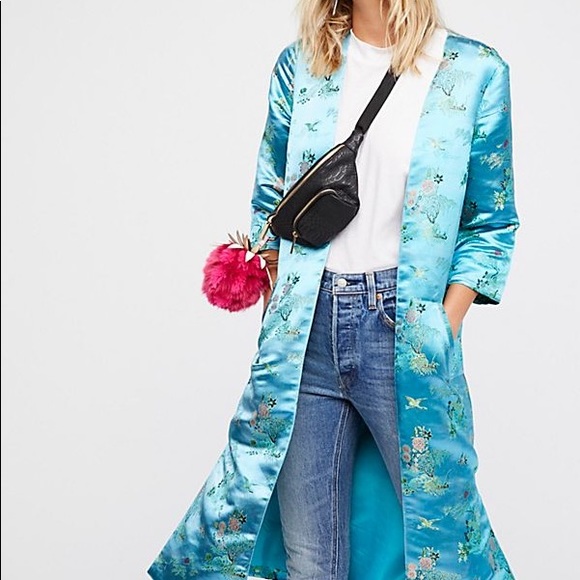 turquoise kimono jacket